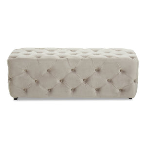 Alea Mink Velvet Button Tufted Bench - Canwell Interiors Limited - Xshowhome