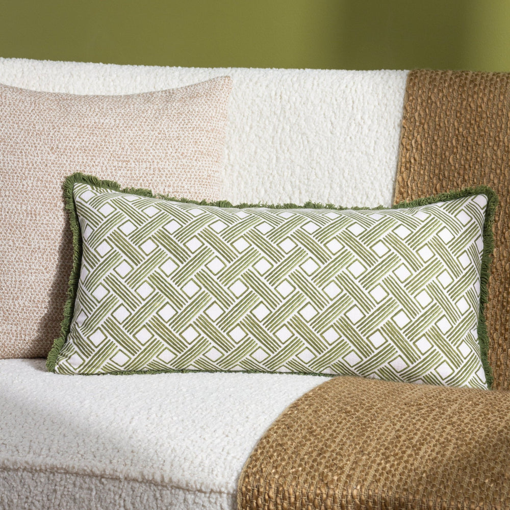 Alexa 30x60 Feather Filled Cushion Olive - Canwell Interiors Limited - Riva