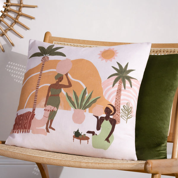 Alia 50x50 Feather Filled Cushion Sand - Canwell Interiors Limited - Riva