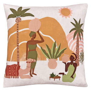 Alia 50x50 Feather Filled Cushion Sand - Canwell Interiors Limited - Riva