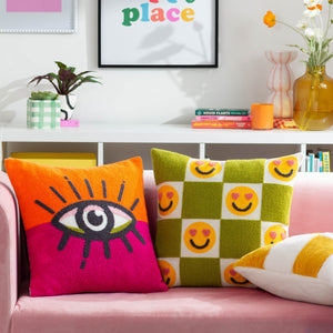 All Eyes on You 45x45 Feather Filled Cushion Orange & Pink - Canwell Interiors Limited - Riva