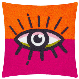 All Eyes on You 45x45 Feather Filled Cushion Orange & Pink - Canwell Interiors Limited - Riva
