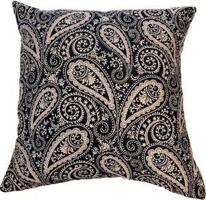 All Over Paisley on Navy 50x50 - Canwell Interiors Limited - Malini