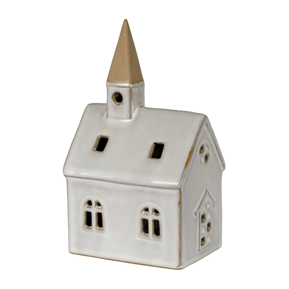 Alora Ceramic Church With LED Light - Canwell Interiors Limited - Hills