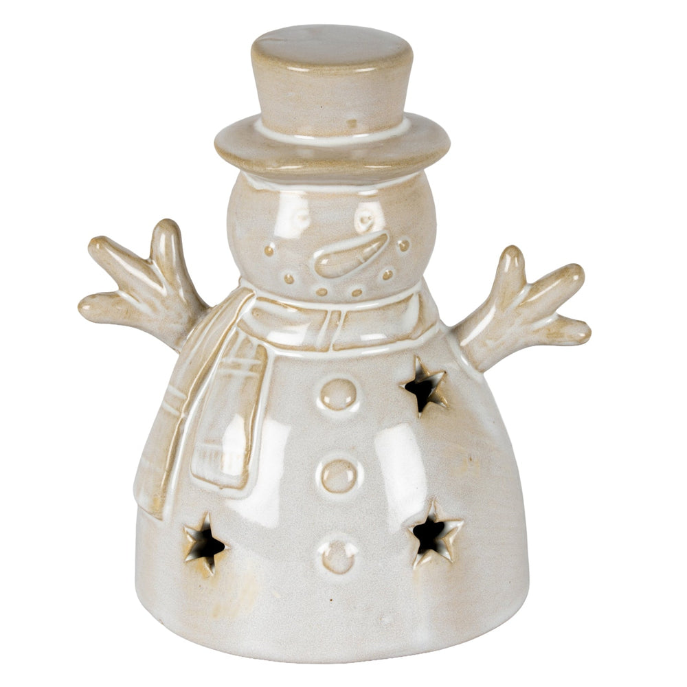 Alora Ceramic Small Snowman With LED Light - Canwell Interiors Limited - Hills