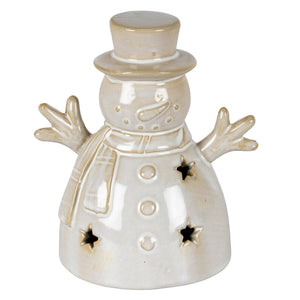 Alora Ceramic Small Snowman With LED Light - Canwell Interiors Limited - Hills