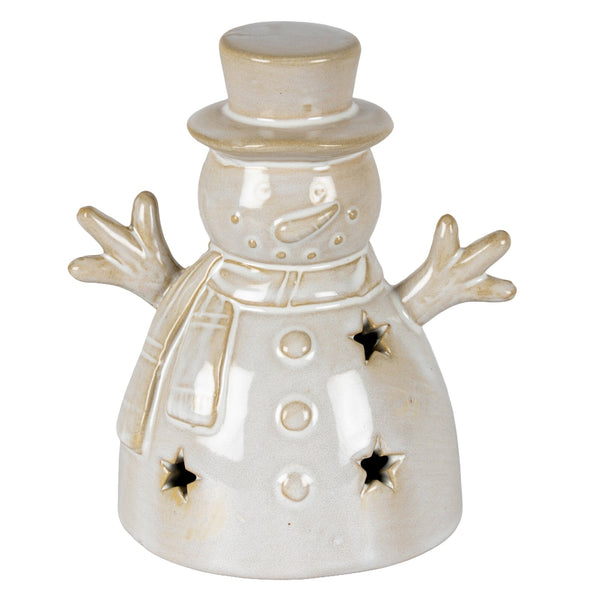 Alora Ceramic Small Snowman With LED Light - Canwell Interiors Limited - Hills