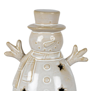 Alora Ceramic Small Snowman With LED Light - Canwell Interiors Limited - Hills