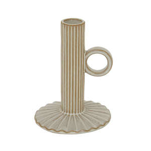 Alora Ceramic Taper Candle Holder with Handle - Canwell Interiors Limited - Hills