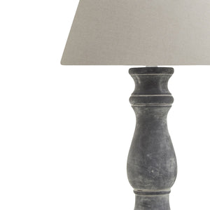 Amalfi Grey Candlestick Table Lamp with Linen Shade - Canwell Interiors Limited - Hills