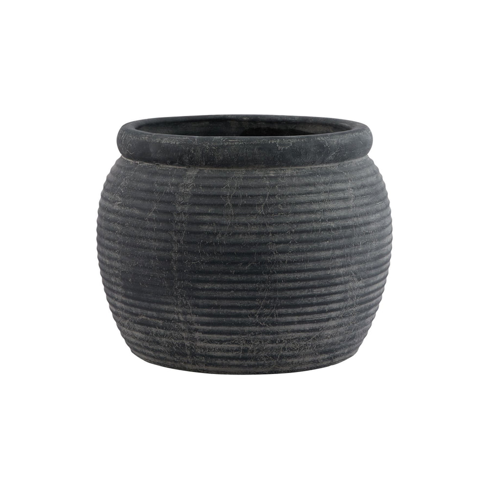 Amalfi Grey Rimmed Plant Pot - Canwell Interiors Limited - Hills