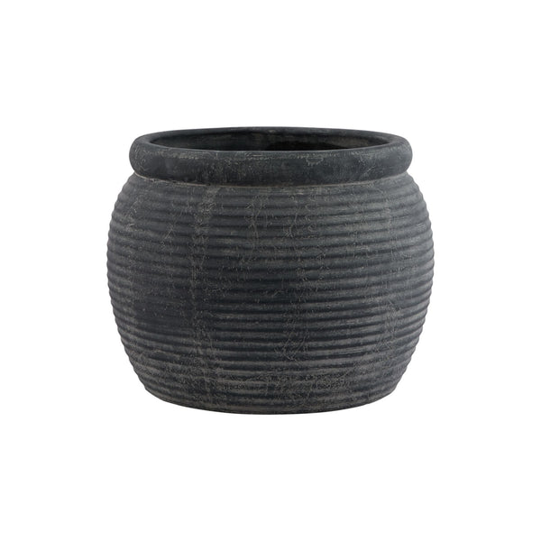Amalfi Grey Rimmed Plant Pot - Canwell Interiors Limited - Hills
