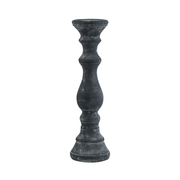 Amalfi Large Grey Column Candle Holder - Canwell Interiors Limited - Hills
