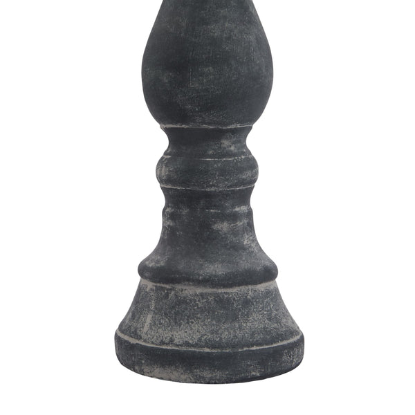 Amalfi Large Grey Column Candle Holder - Canwell Interiors Limited - Hills