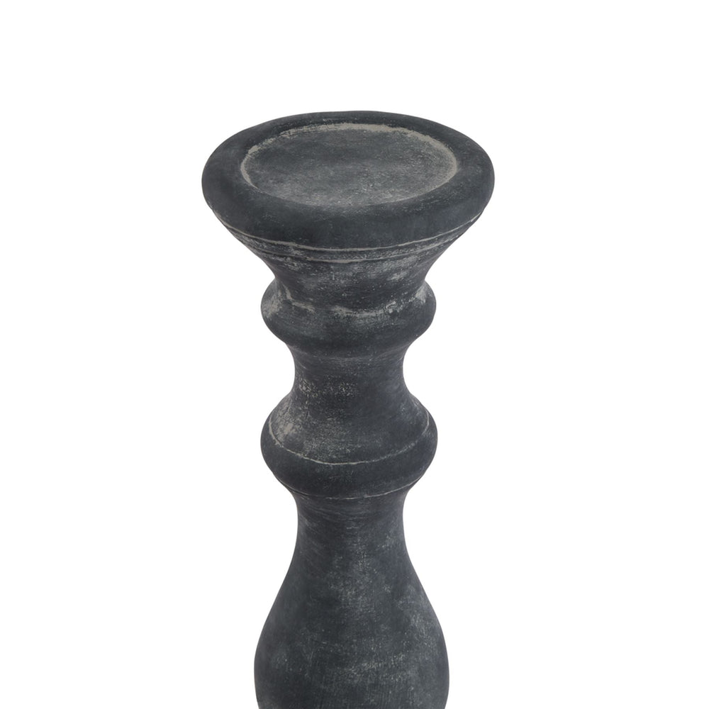 Amalfi Large Grey Column Candle Holder - Canwell Interiors Limited - Hills