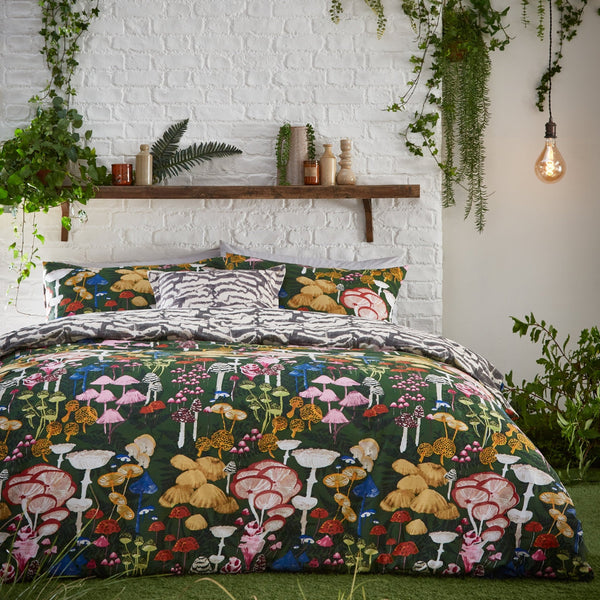Amanita Single Duvet Set Forest Green - Canwell Interiors Limited - Riva
