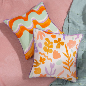 Amelie 43x43 Feather Filled Cushion Doodles - Canwell Interiors Limited - Riva