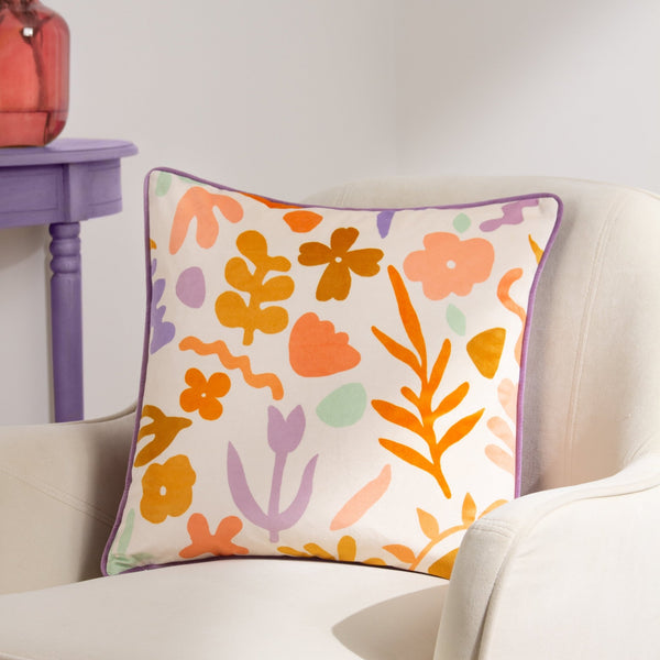 Amelie 43x43 Feather Filled Cushion Doodles - Canwell Interiors Limited - Riva