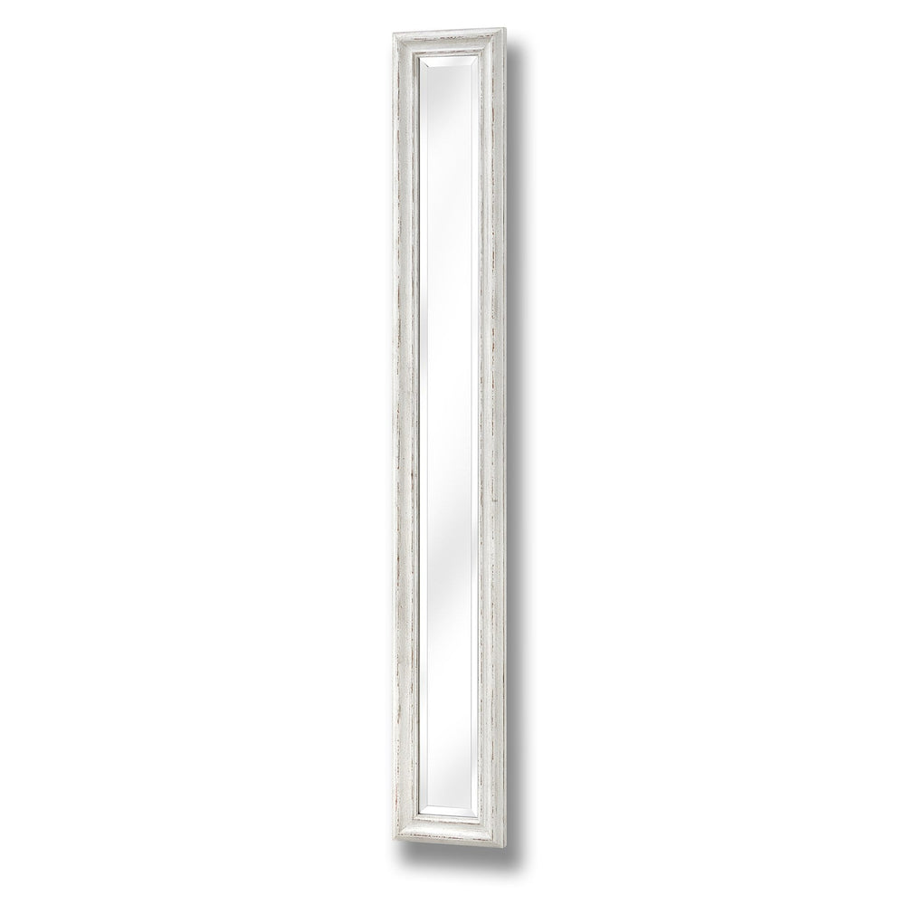 Antique White Frame Narrow Wall Mirror - Canwell Interiors Limited - Hills