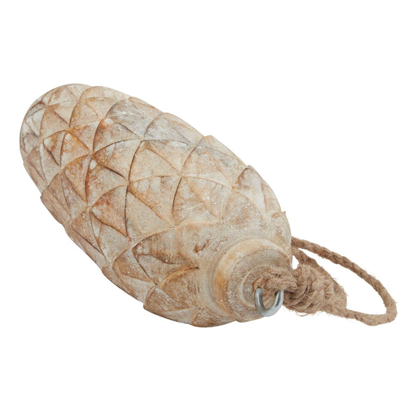 Antique White Wash Large Pine Cone Bauble - Canwell Interiors Limited - Hills