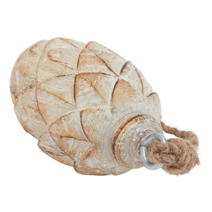 Antique White Wash Small Pine Cone Bauble - Canwell Interiors Limited - Hills