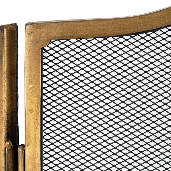 Antiqued Brass Fire Screen - Canwell Interiors Limited - Hills