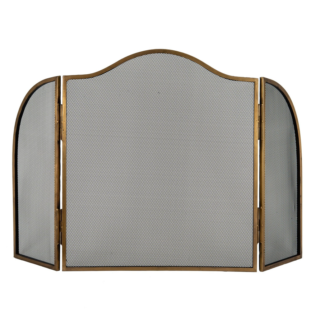 Antiqued Brass Fire Screen - Canwell Interiors Limited - Hills
