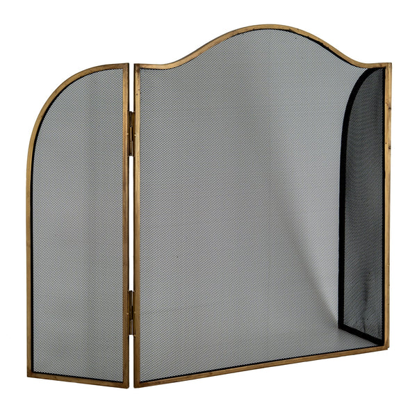 Antiqued Brass Large Fire Screen - Canwell Interiors Limited - Hills