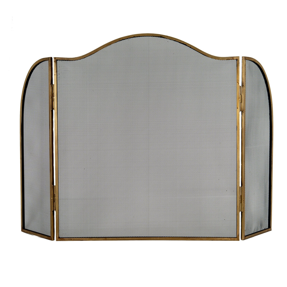 Antiqued Brass Large Fire Screen - Canwell Interiors Limited - Hills