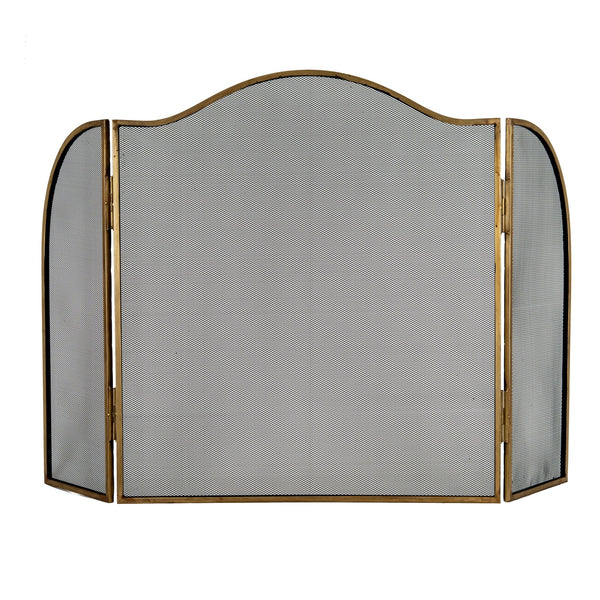 Antiqued Brass Large Fire Screen - Canwell Interiors Limited - Hills
