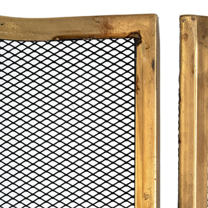 Antiqued Brass Large Fire Screen - Canwell Interiors Limited - Hills