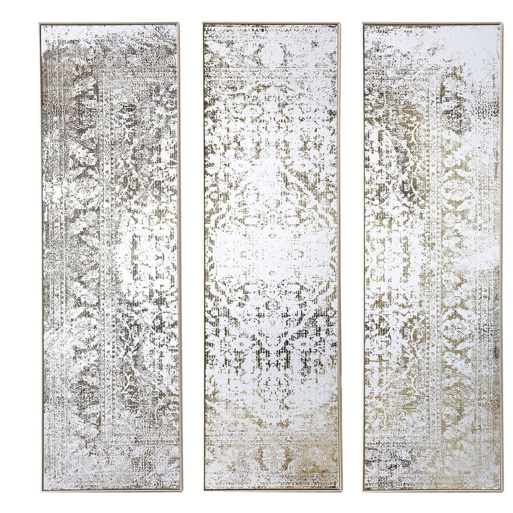Antiqued Etched Trio Of Wall Mirrors - Canwell Interiors Limited - Hills