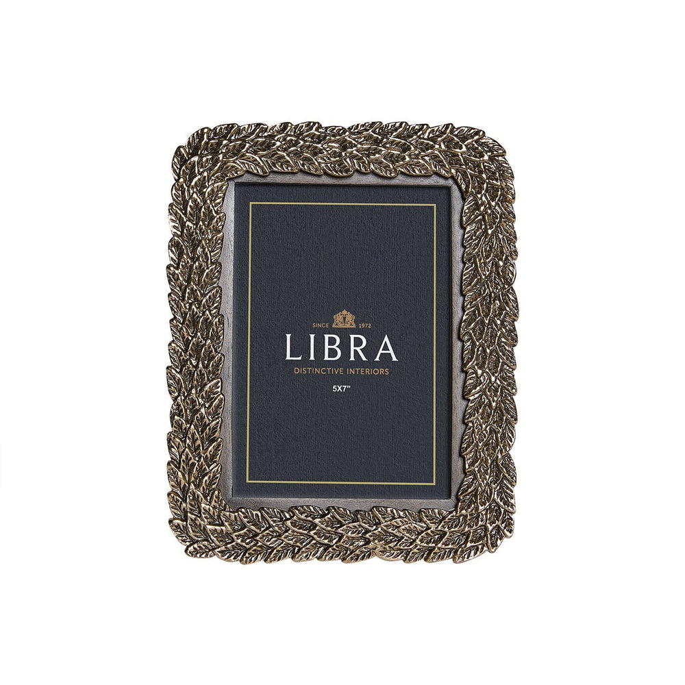 Antiqued Gold Leaf Photo Frame 4x6 Inch - XShowhome Limited - Libra