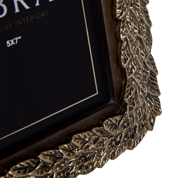Antiqued Gold Leaf Photo Frame 5x7 Inch - XShowhome Limited - Libra