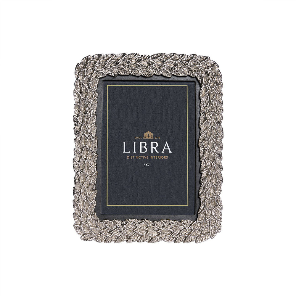 Antiqued Pewter Leaf Photo Frame 4x6 Inch - XShowhome Limited - Libra