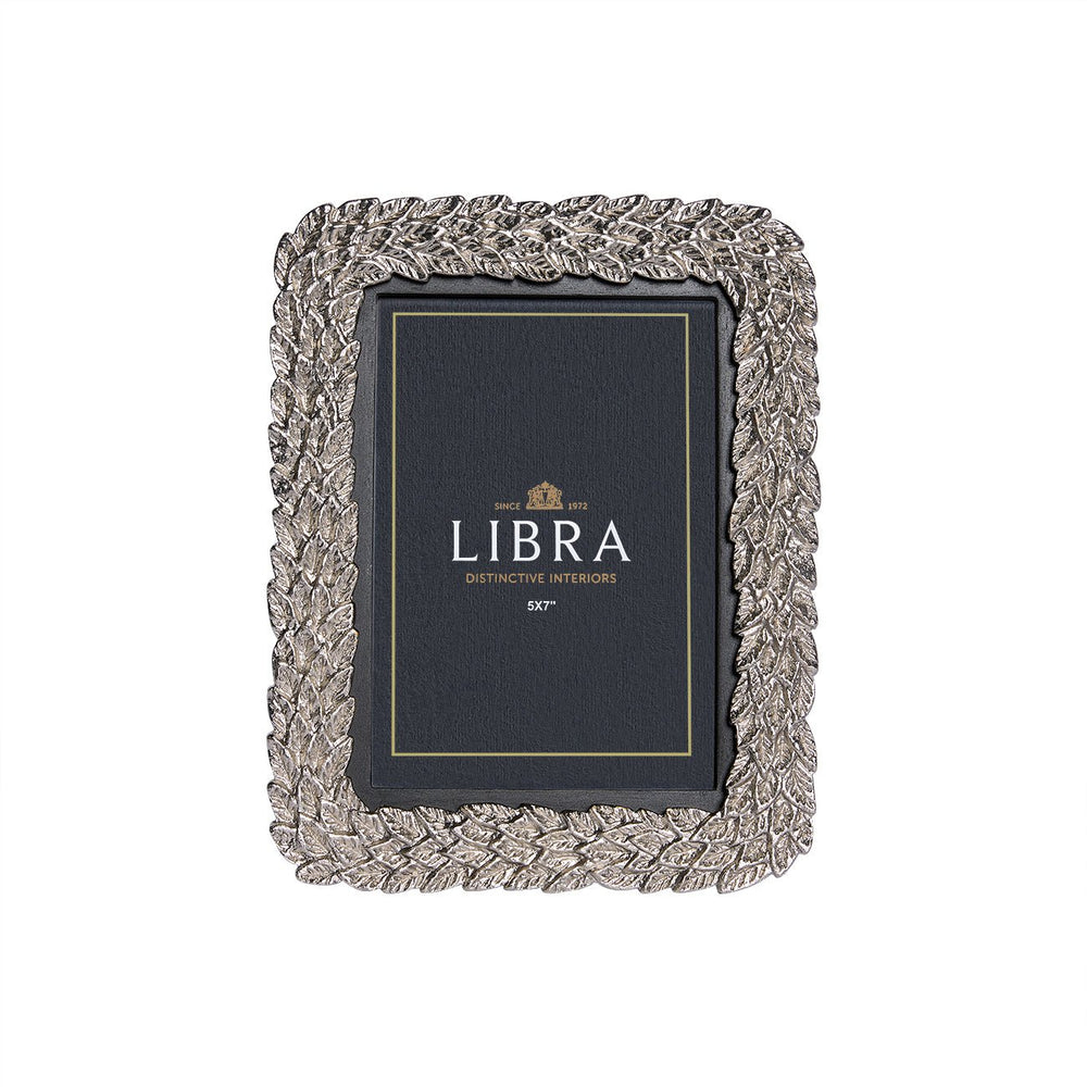 Antiqued Pewter Leaf Photo Frame 5x7 Inch - XShowhome Limited - Libra
