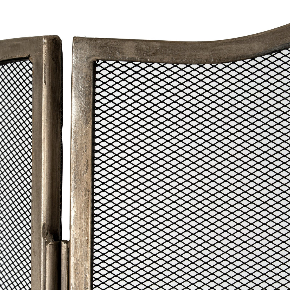 Antiqued Silver Large Fire Screen - Canwell Interiors Limited - Hills