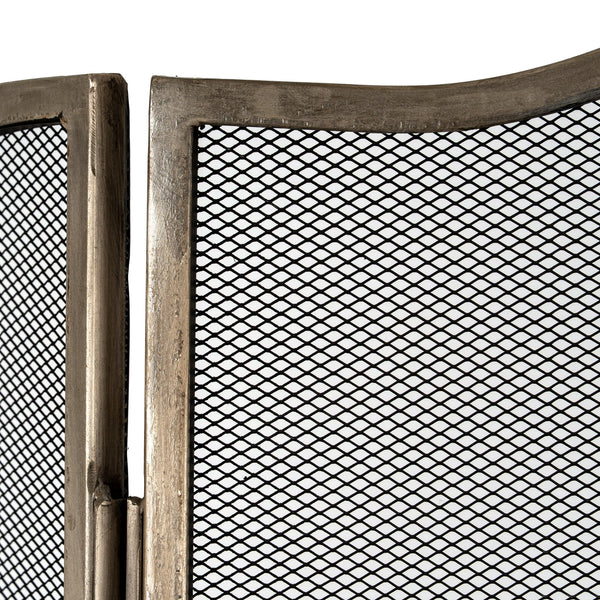 Antiqued Silver Large Fire Screen - Canwell Interiors Limited - Hills