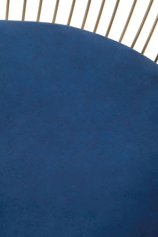 Anzio Navy Blue Velvet And Brushed Gold Chair - XShowhome Limited - Xshowhome