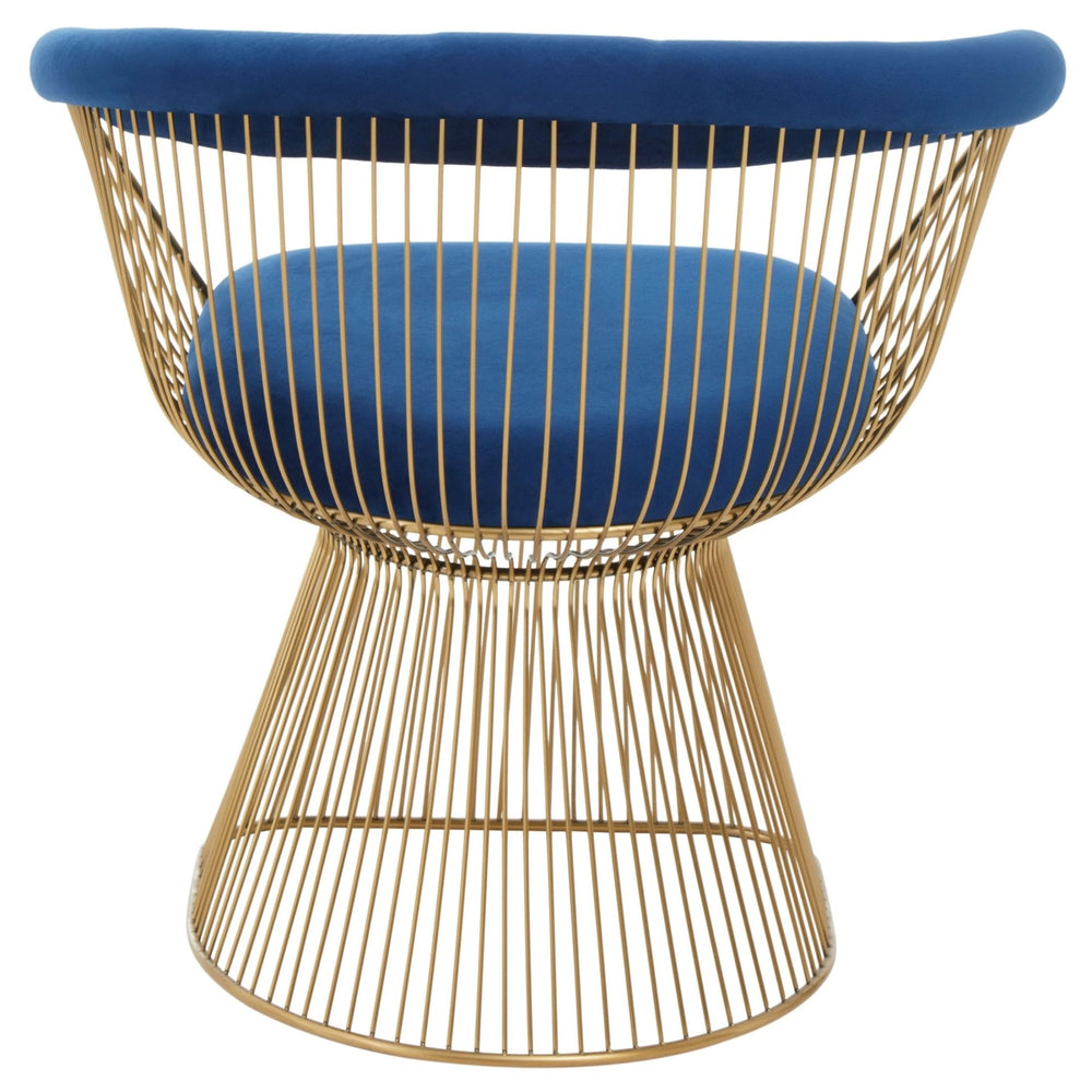 Anzio Navy Blue Velvet And Brushed Gold Chair - XShowhome Limited - Xshowhome