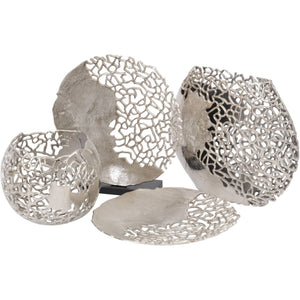 Apo Coral Raw Silver Aluminium Platter - XShowhome Limited - Libra