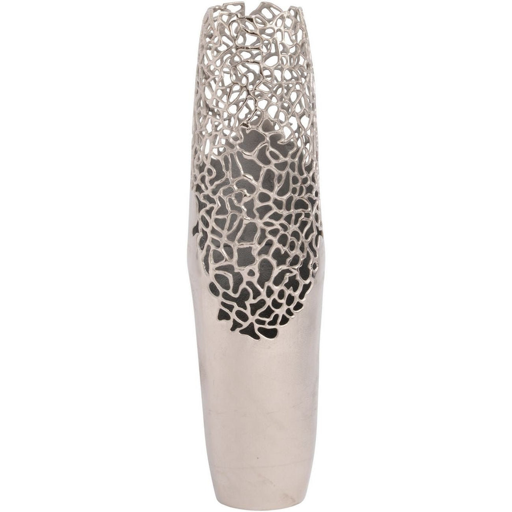 Apo Coral Raw Silver Aluminium Small Vase - XShowhome Limited - Libra