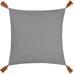Aquene 50x50 Feather Filled Cushion Charcoal/brick - Canwell Interiors Limited - Riva