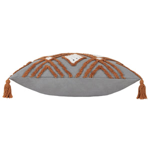 Aquene 50x50 Feather Filled Cushion Charcoal/brick - Canwell Interiors Limited - Riva