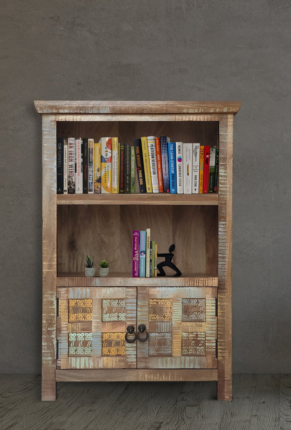 Aravali 2 Door Small Bookcase - Canwell Interiors Limited - Jaipur