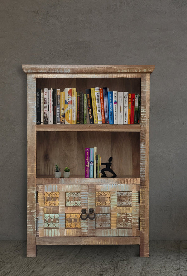 Aravali 2 Door Small Bookcase - Canwell Interiors Limited - Jaipur