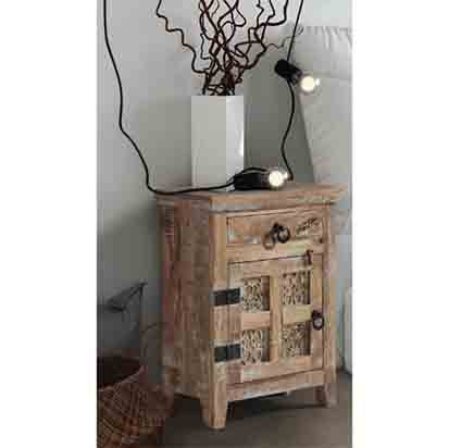Aravali Bedside Table Right ( Ara - 208 - L) - Canwell Interiors Limited - Jaipur