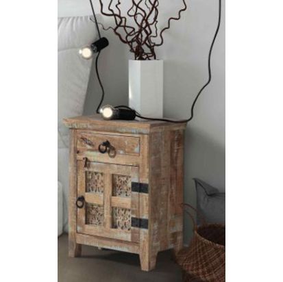 Aravali Bedside Table Right ( Ara - 208 - R) - Canwell Interiors Limited - Jaipur