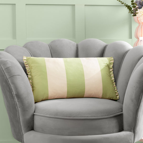 Araya 30x50 Feather Filled Cushion Green - Canwell Interiors Limited - Riva