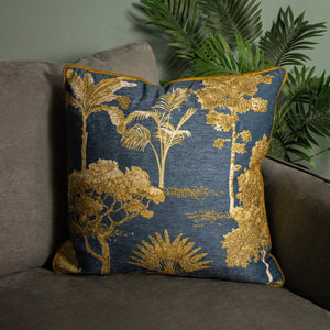 Arboretum 50x50 Feather Filled Cushion Blue - Canwell Interiors Limited - Riva